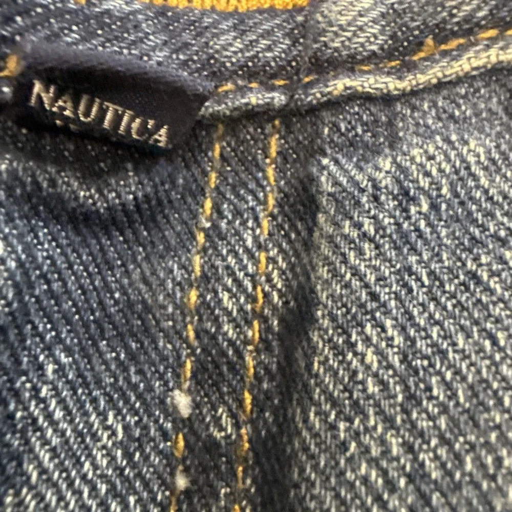 Vintage Y2K Nautica‎ Denim Baggy Jean Shorts Size 34 Carpenter Style